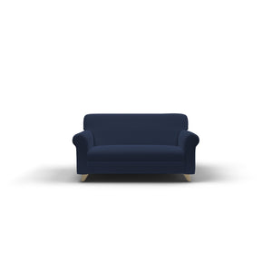 Copridivano Elasticizzato 1 Posto in Poliestere e Cotone Fashionable Blu Scuro