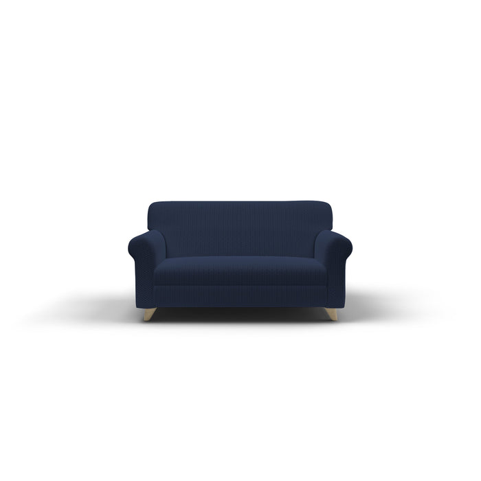 Copridivano Elasticizzato 1 Posto in Poliestere e Cotone Fashionable Blu Scuro