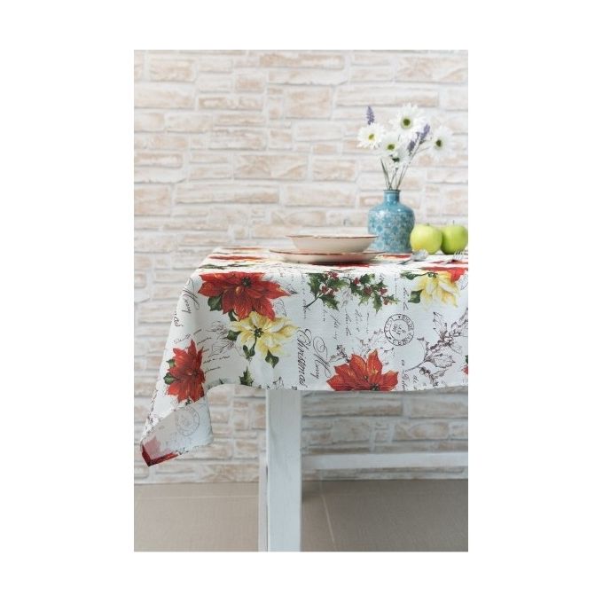 Runner 45X180 Cm Stella Natale Con Scritte Bianca