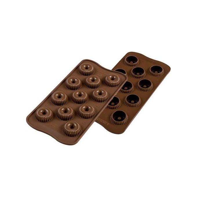 Silikomart Scg49 Choco Crown stampo per cioccolatini e caramelle Silicone Marrone