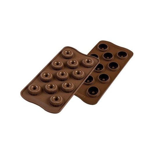 Silikomart Scg49 Choco Crown stampo per cioccolatini e caramelle Silicone Marrone