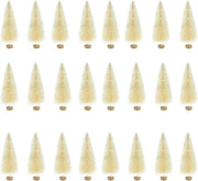 Albero di Natale Miniaturo Artificiale con Ornamento di Neve e Ghiaccio - Bianco 45 cm
