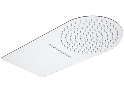 Soffione doccia ultrapiatto a parete in acciaio inox lucidato a specchio