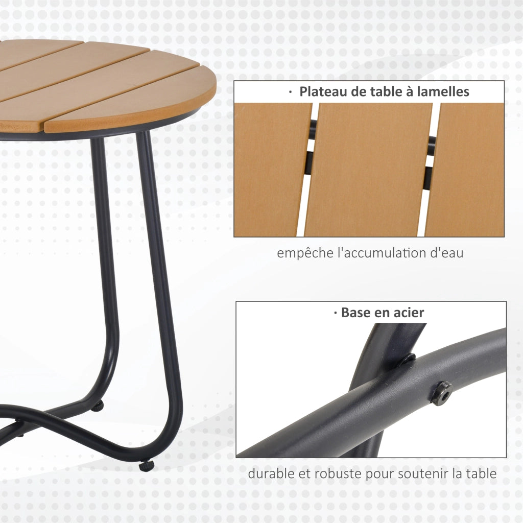 Tavolino rotondo ¨C zephmum ¨C acciaio marrone ?49x48H