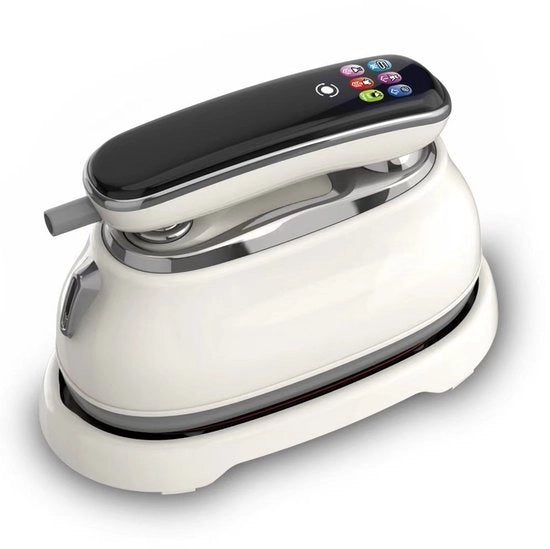 Macchina a vapore da viaggio 1200W, 2 in 1 macchina a vapore e piastra per stirare manuale, 5+1 velocità intelligente con display digitale, auto-pulizia, riscaldamento 20S, 160ml, ideale per uso domestico, in viaggio e in camere di riposo - bianco