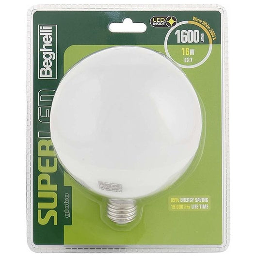 Beghelli Super LED Lampadina a risparmio energetico Bianco caldo 3000 K 16 W E27 F