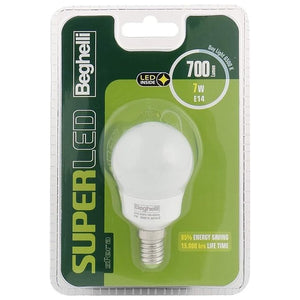 Beghelli Sfera Super LED E14 Lampadina a risparmio energetico Bianco freddo 6500 K 7 W F