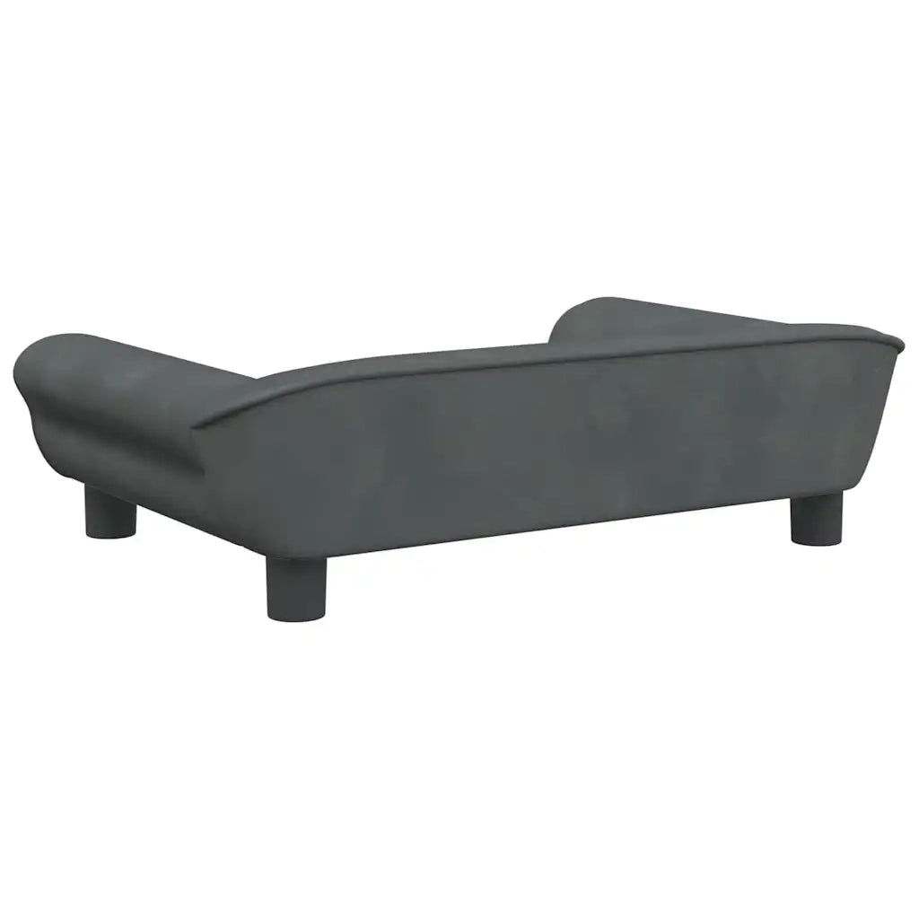Lettino per Cani Grigio Scuro 70x48x22 cm in Velluto CFW1456560