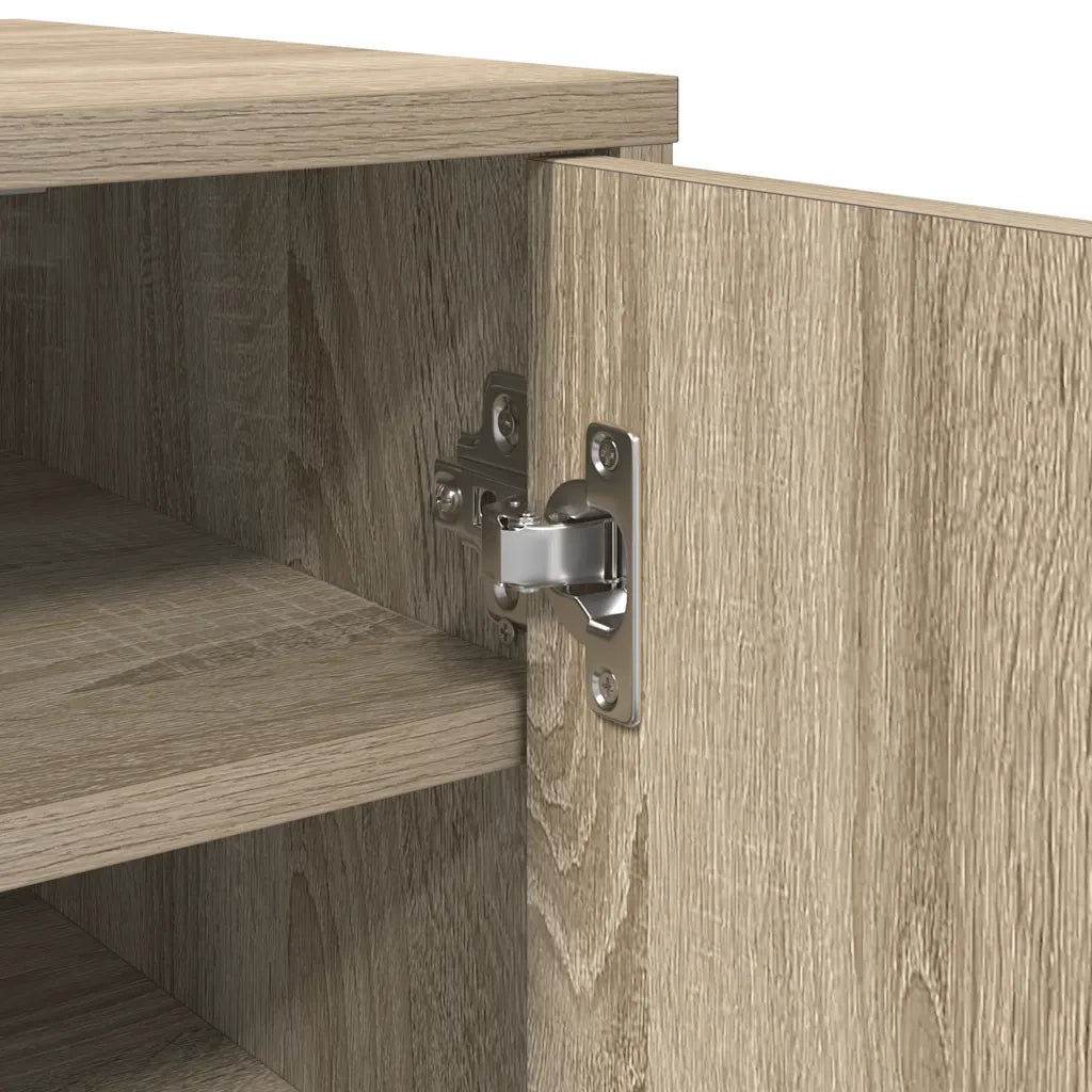 Scarpiera-Scaffale per scarpe Rovere Sonoma 32x35x70 cm in Truciolato