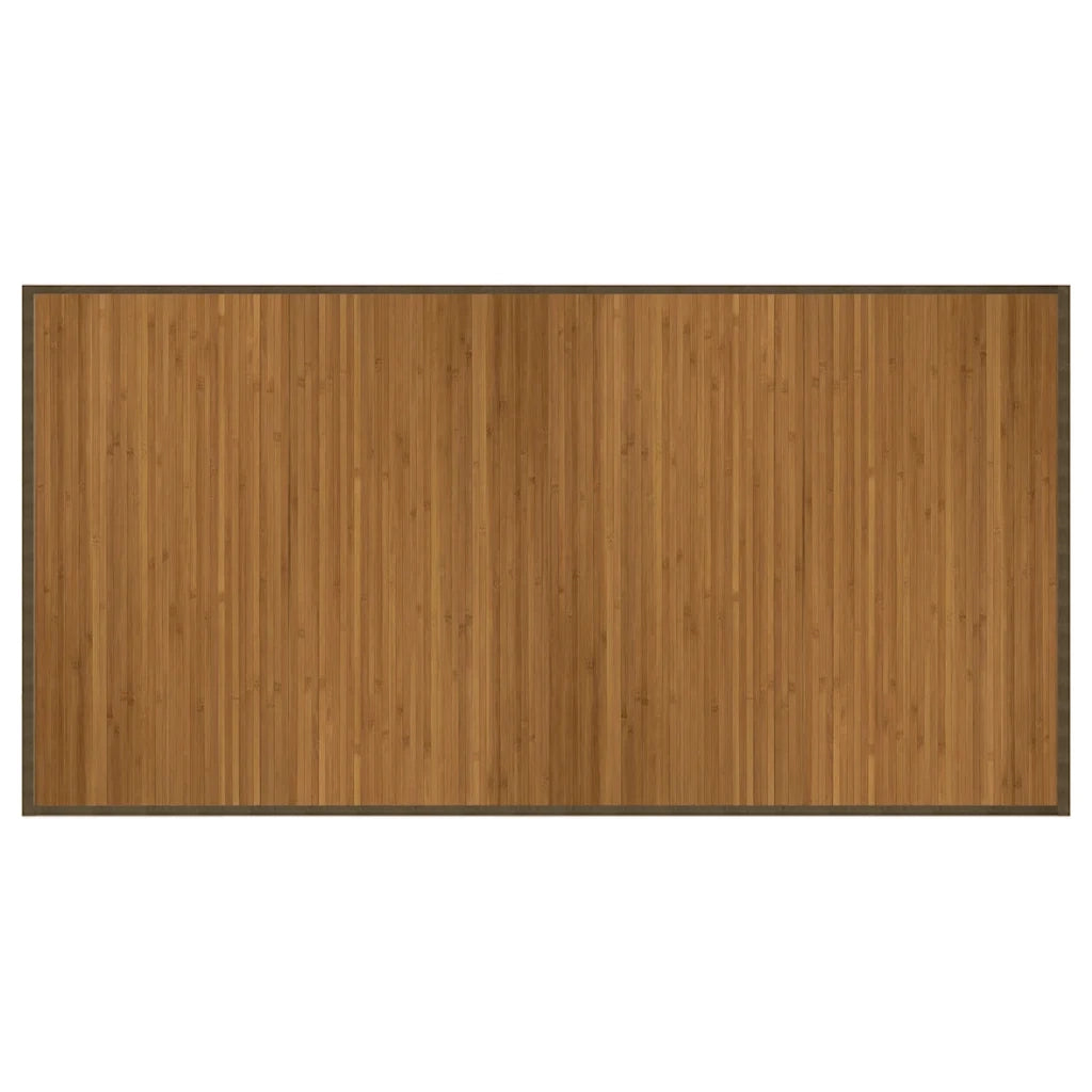 Tappeto Rettangolare Marrone 100x200 cm in Bambù 376944
