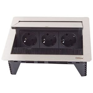 EVOline 159370024900 prolunghe e multiple 3 m 3 presa(e) AC Interno Nero, Grigio