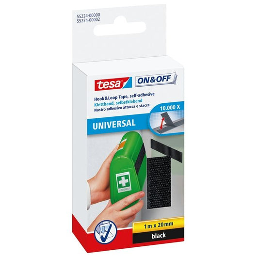 TESA 55224-00000-02 Velcro Nero 1 pz