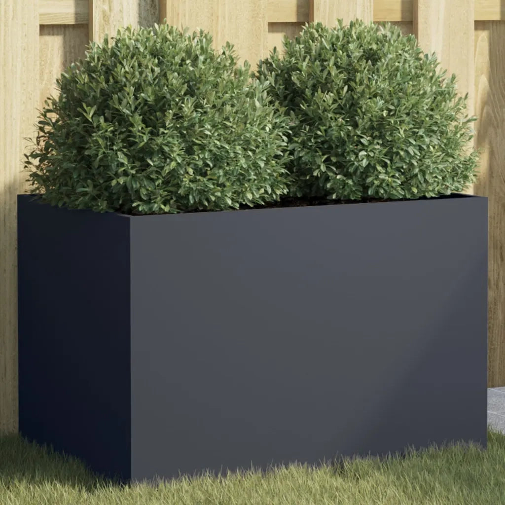 Fioriera Antracite 62x30x29 cm in Acciaio