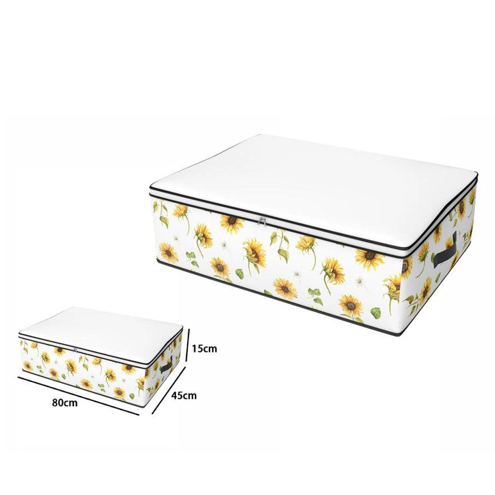 Trade Shop - Box Scatola Salvaspazio Armadio Contenitore Porta Oggetti Organizer 80x45x15 Cm -