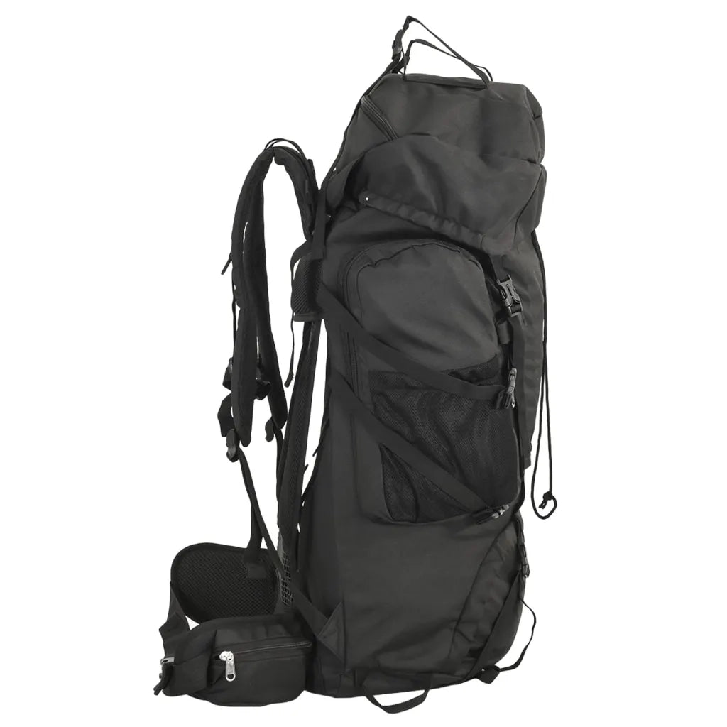 Zaino da Trekking Nero 80 L in Tessuto Oxford