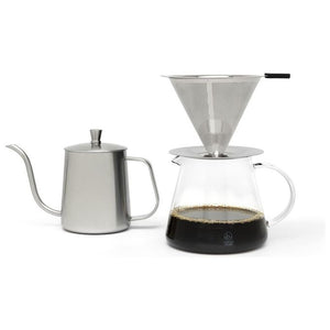 Leopold Vienna LV113012 caffettiera manuale Macchina per caffè a cialde 0,5 L Argento, Trasparente