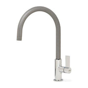Elleci Volta MMKVTA79 - Miscelatore da cucina Mono Splitcomando, da incasso, Metaltek, canna girevole, 22,3 cm, Alluminio