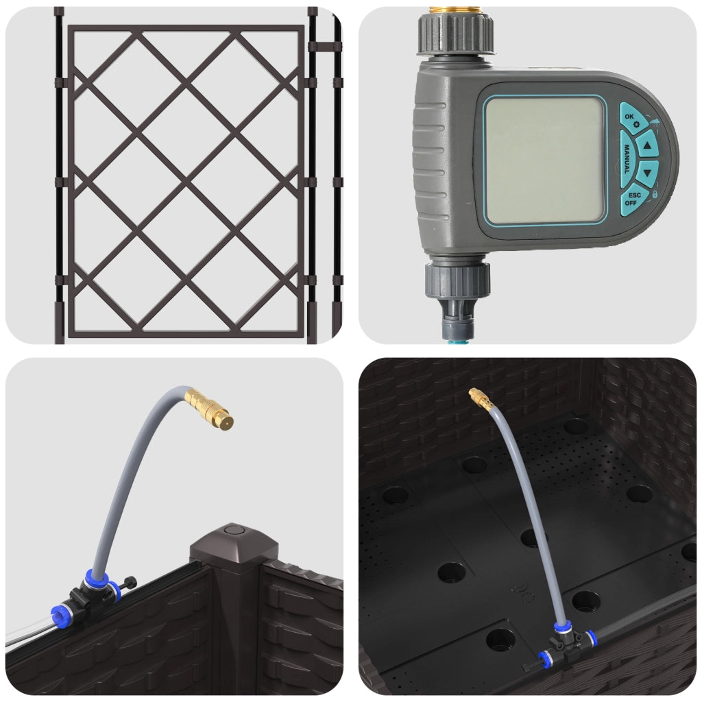 Fioriere da Giardino  con Sistema di Irrigazione Brown