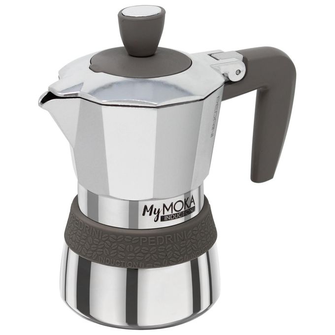 Pedrini MyMoka induction Caffettiera 2 tazze Tortora