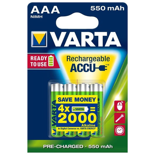 Varta Ready2Use HR03 4pcs Batteria ricaricabile Mini Stilo AAA Nichel-Metallo Idruro (NiMH)