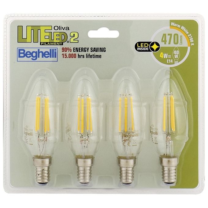 Beghelli Oliva Liteled.2 BLISTER pack 4x