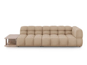 Cosmopolitan Design - Divano modulare sinistro "Sky" 4 posti in velluto sabbia 