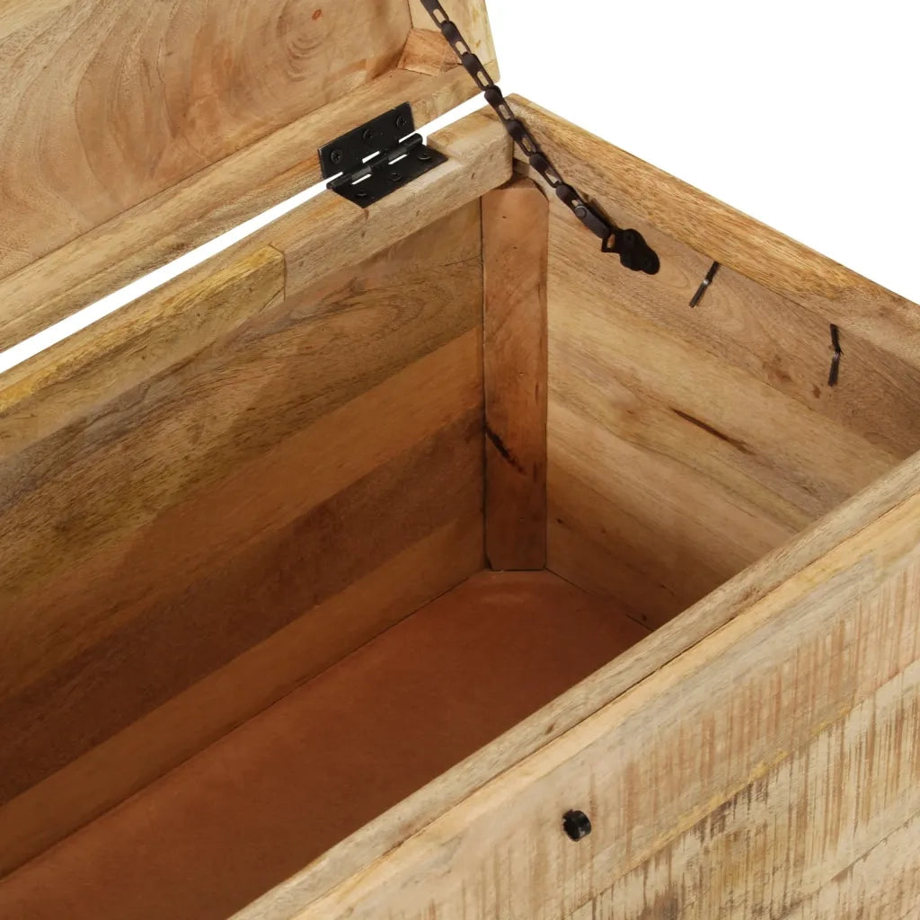 Cassapanca in Legno Massello di Mango Ruvido 328293
