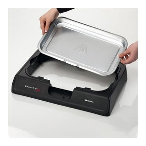 Ariete 723 Party Grill - barbecue elettrico. Potenza 2000W. Cottura lenta e rapida. Per carne, verdura e pesce. Dotata di vassoi raccogli grasso.