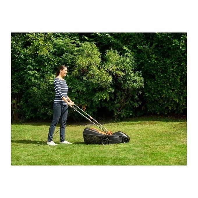 Black & Decker BEMW351-QS tagliaerba Tagliaerba a spinta Nero, Arancione