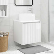 Mobile Lavabo da Parete Bianco Lucido 49,5 x 44,5 x 66 cm 890456