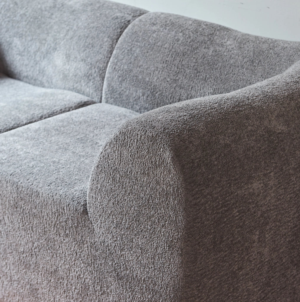 Divano 2 posti 194 x 87 x 67 cm grigio, design compatto, velluto con 2 cuscini