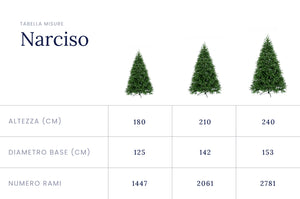 Albero di Natale Narciso 210 cm