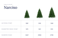 Albero di Natale Narciso 210 cm