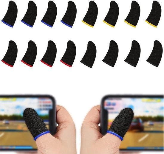 Vestiti di protezione per smartphone 16 pezzi - Accessori gaming professionale - Antiscivolo - Materiali di alta qualità - Fibre conduttive - Gavette per smartphone