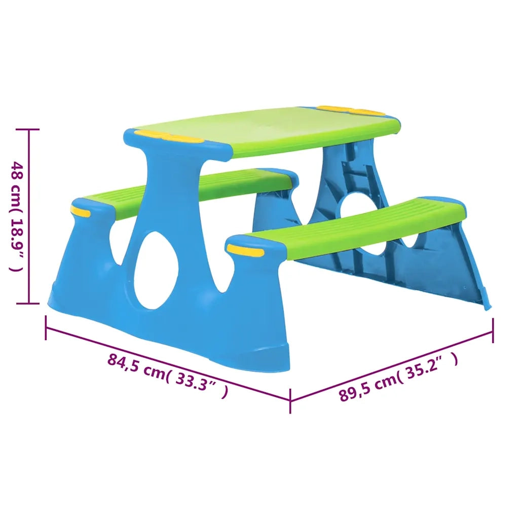 Panca da Picnic per Bambini 89,5x84,5x48 cm in Polipropilene CFW5387993