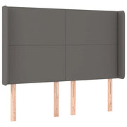Testiera | Testata ad Orecchio Grigio 147x16x118/128cm in Similpelle