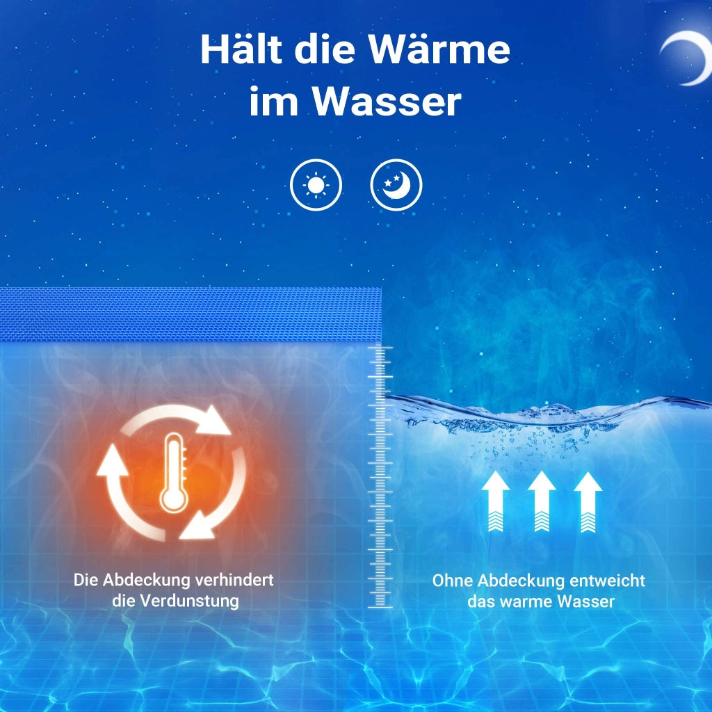 Copertura a bolle d'aria per piscina rotonda Ø 5m blu Protezione isotermica