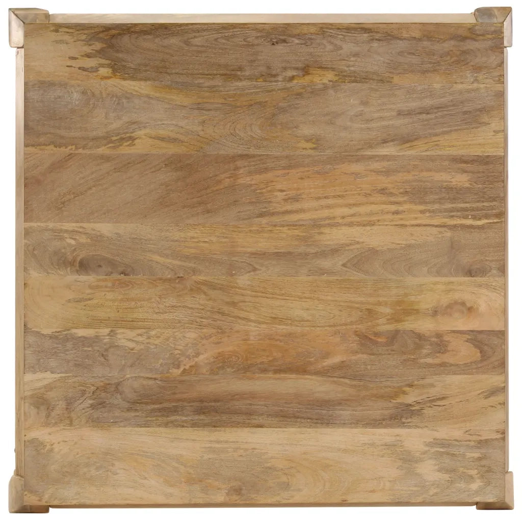 Tavolino da Salotto in Legno Massello di Mango 80x80x40cm 247111
