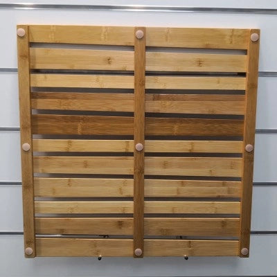 Pedana doccia in legno di bambù 58x58 cm quadrata