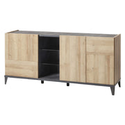 1pz contromobile linea 'vittoria' cm. 45 x 180 x h.84 - rovere/grigio (3 ante) cod:ferx.7950340nlm
