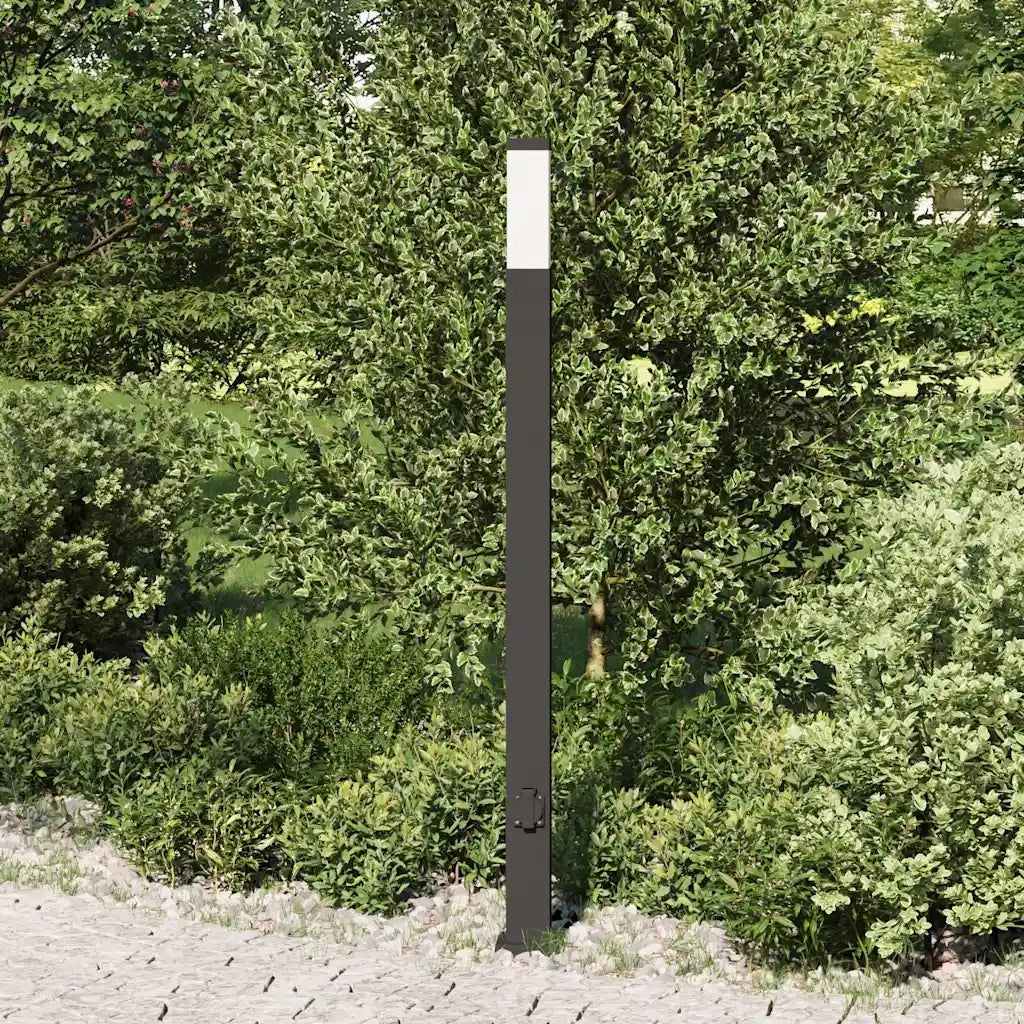 Lampada a paletto con presa di corrente 110 cm Nera IP44 4006087