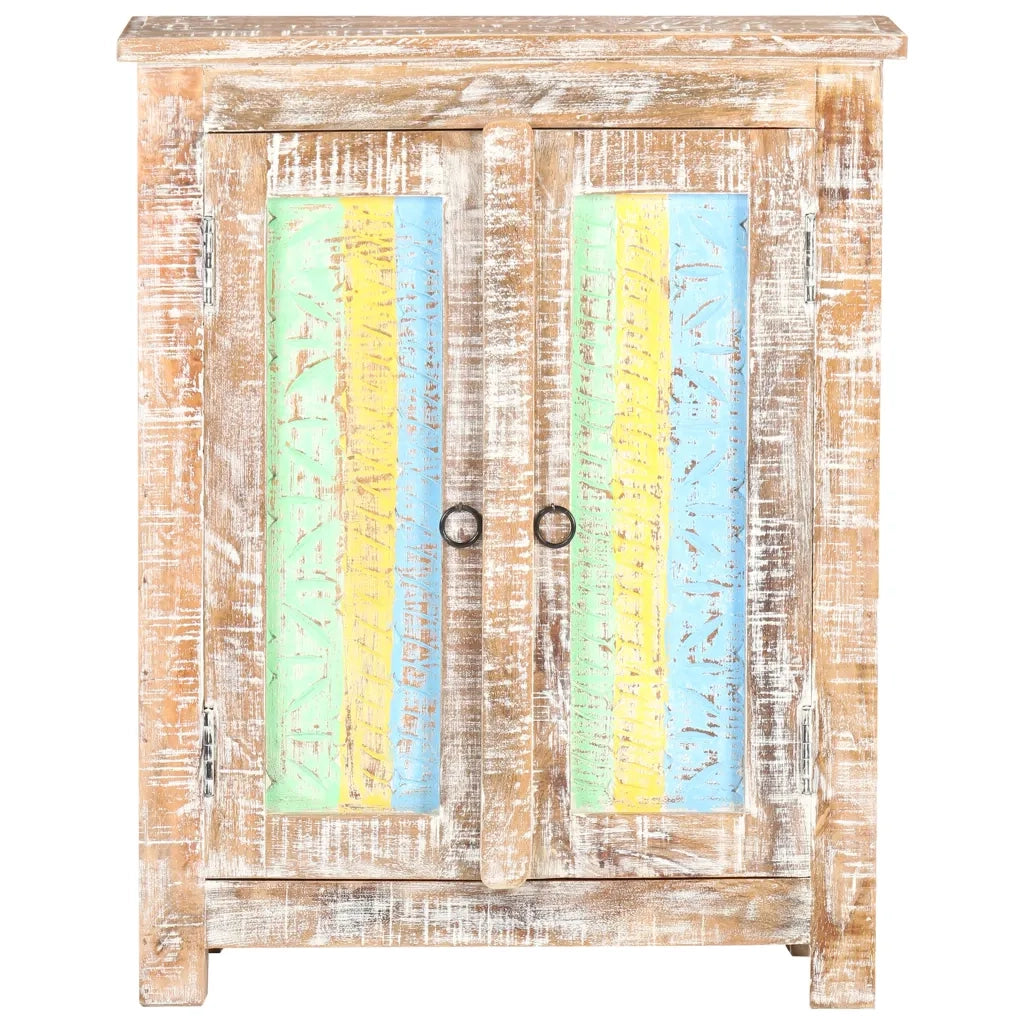 Credenza | Madia | Buffet da pranzo | Armadio da pranzo 61x35x76 cm in Legno Grezzo di Acacia