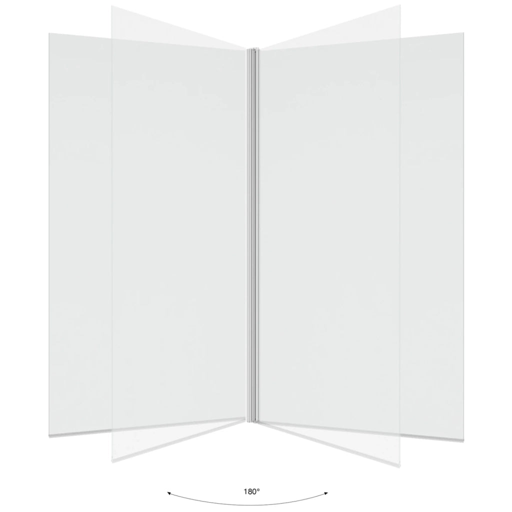 IDMarket - Mampara de baño de 1 hoja 70x120 cm con perfil de aluminio plateado