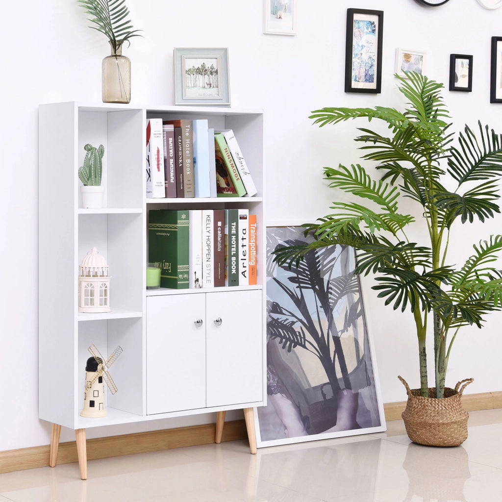 Libreria in Legno di Pino Bianco ¨C zephmum ¨C 80x24x123
