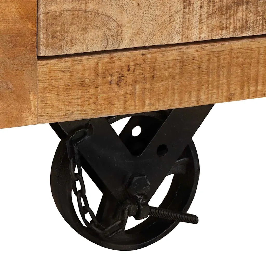 Mobile laterale Marrone 70 x 38 x 63 cm legno massello di mango 4104601