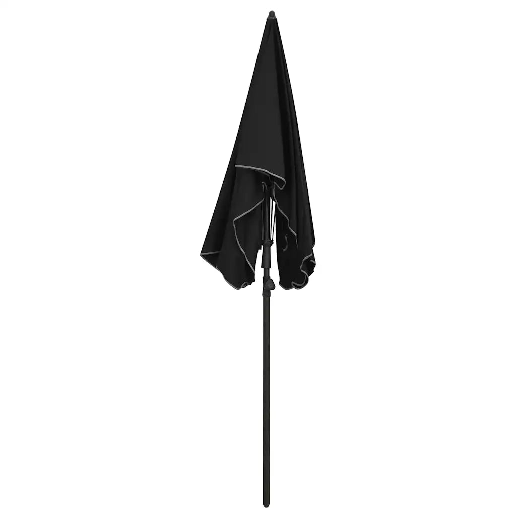 Ombrello | Parasolne da Giardino con Palo 200x130 cm Nero