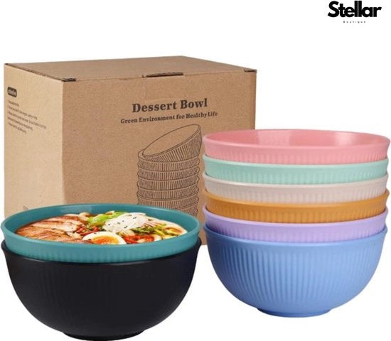 Set di Commessi Ceramici Onbendibili 8 Pezzi - Resistenti a Magnetron e Lavastoviglie - 750 ml