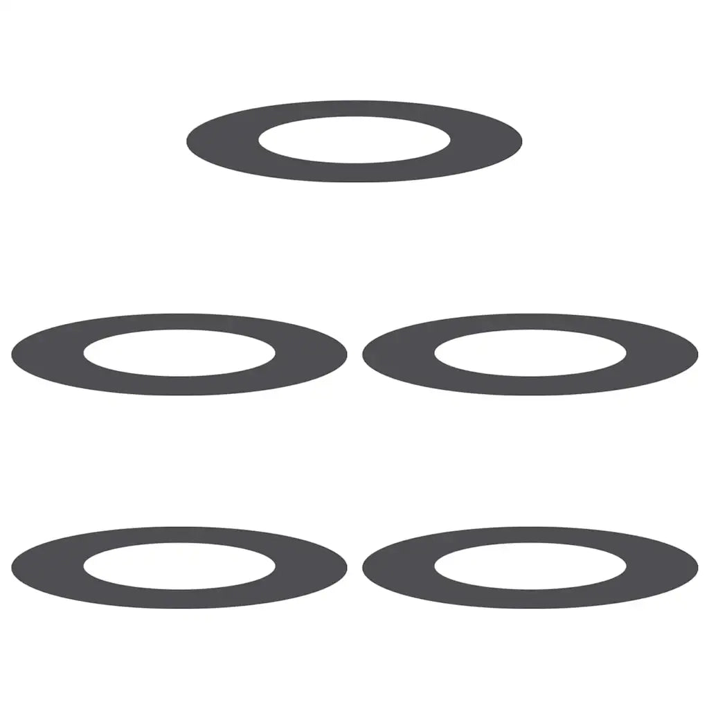 adatto per Anelli d'Albero Piatto 5 pcs Nero Ø40 / 70 cm Acciaio 873677