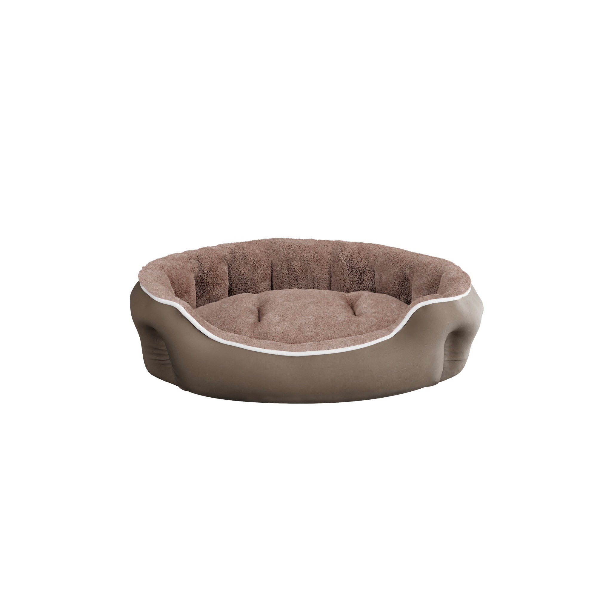 Cuccia Imbottita per Cani e Gatti 75x65x20cm in Poliestere Coccole Beige