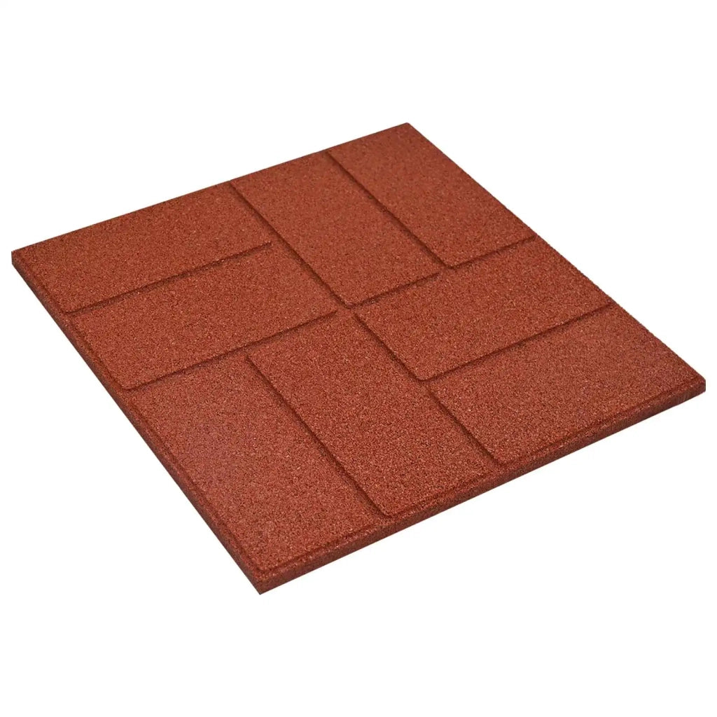 Pietra da Passo 6 pcs Rosso 40,5 x 40,5 x 2 cm Gomma 42030073